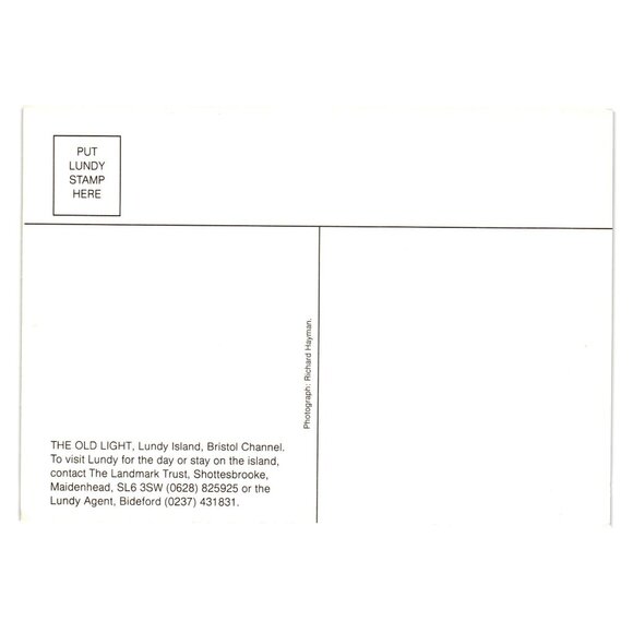 Old Light Lundy Island Lighthouse Postcard Bristol Channel Landmark Trust Scenic - Picture 2 of 2